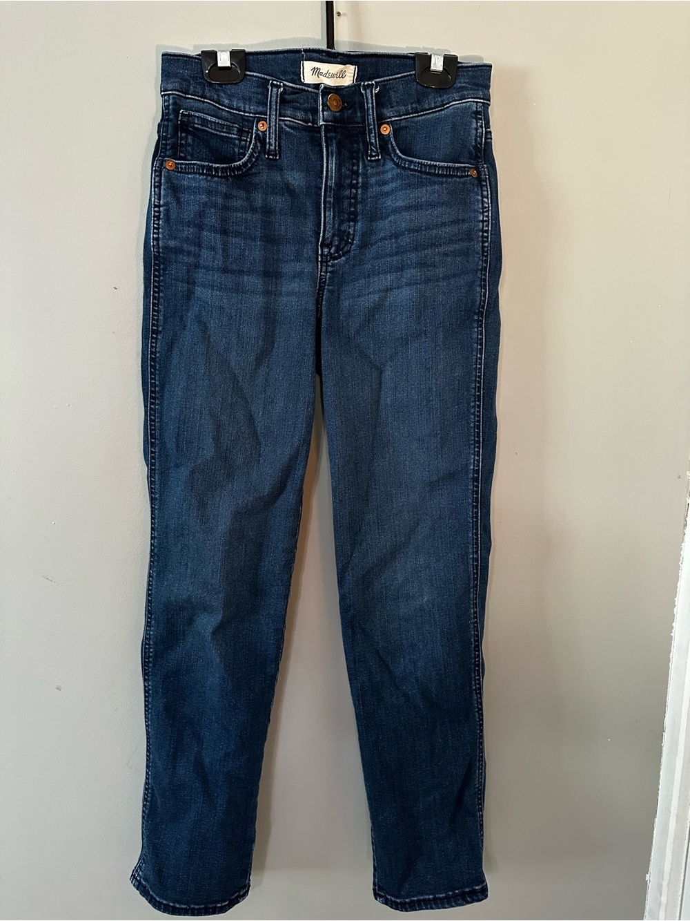 Madewell mid-rise stovepipe Indigo Skinny Jeans